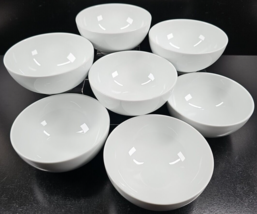 (7) IKEA Skyn All Purpose Bowls Set White Small Glossy Serving Dishes 21986 Lot - £62.53 GBP