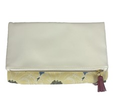 Rachel Pally Anthropologie Reversible Clutch Floral Print Satin Lining Zip EUC - £11.35 GBP