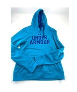 Under Armour Sweatshirt Womens Medium Blue Teal Pullover Long Sleeve Hoodie - $9.50