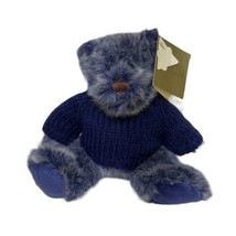 Dakin Bear Plush VTG 2000 Baby Patrice Blue Grey Stuffed Animal 10” Sweater - £16.69 GBP
