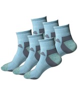 6 Pair Womens Mid Cut Ankle Quarter Athletic Casual Sport Cotton Socks S... - £10.97 GBP