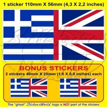 GR�CE-UK UNION JACK Drapeau Vinyle Sticker Autocollant 100mm x1+2 BONUS - $3.19