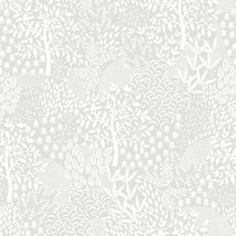 Tempaper Folk White Woodland Fantasy Removable Peel And Stick, Made In The Usa - £40.88 GBP