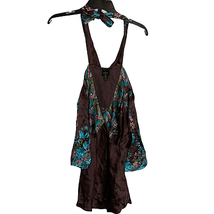 Plenty By Tracy Reese Anthroplogie Womens Top Size 4 Brown Multi Floral Silk - $19.91