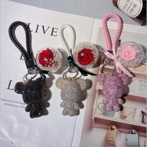 Bling Bear handbag accessories Cute Keyrings Tassel Rope Braided Keychain Charm - £29.72 GBP