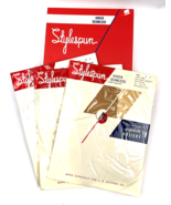 Vintage Nylon Stockings Size 9.5 10 Stylespun Sheer Tan Beige Box of 3 - $1,102.43 MXN