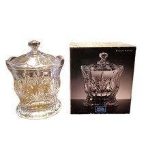 Royal Limited Tulip Biscuit Barrel Jar &amp; Lid 24% Full Lead Crystal Made in Czech - £36.94 GBP