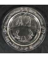 See-Saw Margery Daw Indiana Clear Glass Divided Child&#39;s Plate by TIARA D... - $224.48 MXN