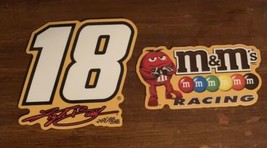 Kyle Busch #18 M&amp;M&#39;s Racing Yellow magnets Set of 2 MINT - £15.48 GBP