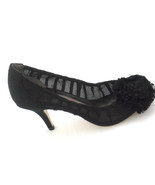 Guess Petita New Womens Black Satin Mesh Ruffled Open-Toe Pumps   5.5M - £30.06 GBP