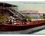 Cotton Barge on Ship Canal Houston Texas TX UNP Unused DB Postcard V9 - $4.90
