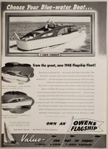 1948 Print Ad Owens 3-Cabin Flagship Boats Made in Baltimore,Maryland - £13.17 GBP
