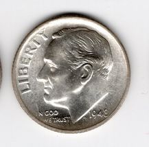 1948-S Roosevelt Dime Gem Bu Uncirculated 90% Silver - $14.20