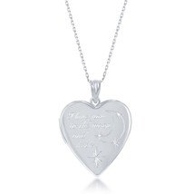 Stering Silver &quot;I Love You To The Moon &amp; Back&quot; Heart Locket W/chain - £90.64 GBP