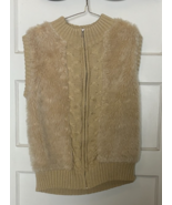 JohnPaulRichard Women&#39;s Beige Sweater &amp; Faux Fur Vest Size M - €21,53 EUR