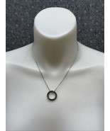 Vintage Silver Tone Snake Chain With Mary Circle Pendant KG JD - $13.52 CAD