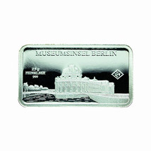 Germany Silver Ingot Bar Proof 2.5g Landmarks Museum Island Berlin 03854 - $31.49