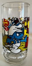 Hardees The Smurfs HANDY SMURF Drinking Glass Vintage 1983 Collectible for Fans! - £6.21 GBP