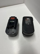 Lot Of 2 Genuine OEM Black &amp; Decker 18v Volt Slide Pack Battery - Untest... - £15.81 GBP