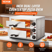 Electric Countertop Pizza Oven 12&quot; Adjustable Temperature 0-120Min Timer - $264.32