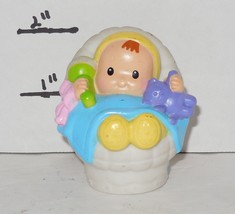 Fisher Price Current Little People Baby In Basket Figure #3 - £7.71 GBP