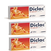 3 PACK Diclac 5% gel pain, inflammation in muscles, joints x100 grams Sa... - $54.99