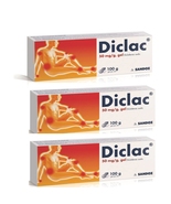 3 PACK Diclac 5% gel pain, inflammation in muscles, joints x100 grams Sa... - £43.57 GBP