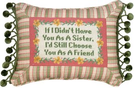 Throw Pillow If I Didnt Have You 12x9 9x12 Olive Light Pink Green Poly Rayon - $49.00
