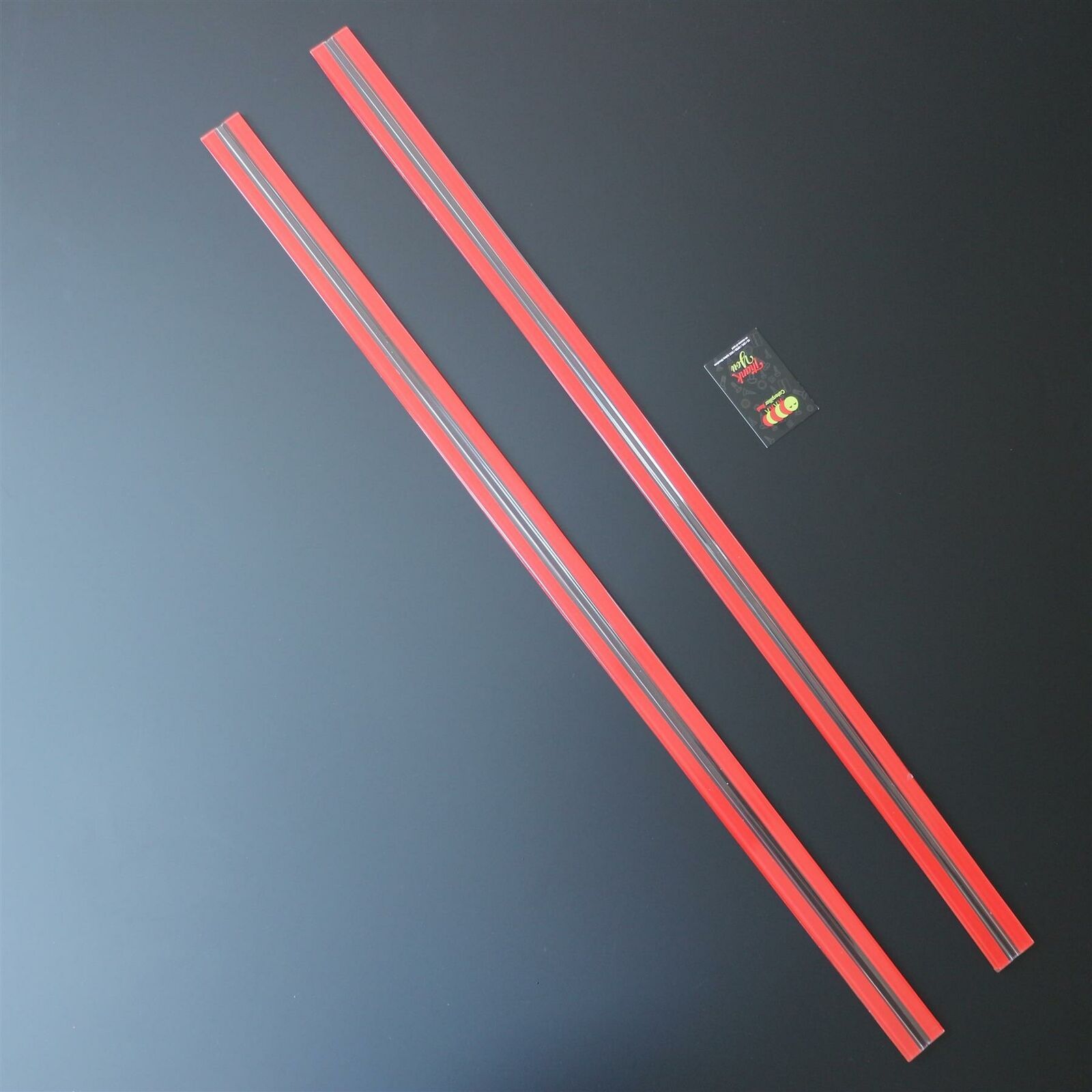 Primary image for 2x 1150mm Flexible Hinges - No glue required. Transparent Clear
