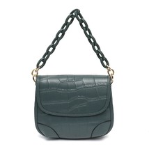 SC  Design Leather Shoulder Bags For Women Fashion Stone Pattern Chain Underarm  - £74.90 GBP