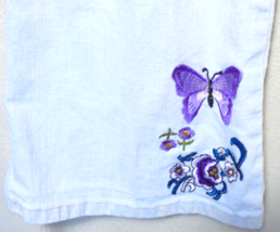 Vintage Womens size 7 Bootcut l.e.i. Jeans Whitewashed Embroidered Butterfly - £8.70 GBP