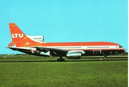 LTU Lockheed L 1011 500 TriStar airline issued Airplane Postcard - £7.36 GBP