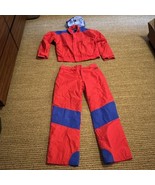 Vintage White Sierra Two Piece Zips Together Ski Suit Red Xl - $135.78 CAD