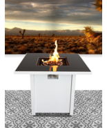 30&quot; White Steel Fire Pit Table: Propane/NG - $418.99