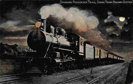 Standard Passenger Train at Night Grand Trunk Railway 1910c postcard - £5.93 GBP