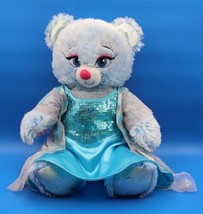 Build A Bear BAB Disney Frozen Elsa Stuffed Plush Bear 17” With Sparkle Dress - £13.10 GBP