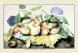 A Dish of Plums with Jasmine and Walnuts - $372.24 MXN