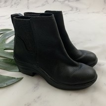 Bionica Womens Ankle Boots Size 6 Black Pebble Leather Slip On Booties C... - $46.52