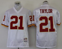 Men's Sean Taylor #21 Stitched Jersey White Burgundy - $45.00