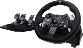 Logitech G920 Driving Force Racing Wheel And Floor Pedals, Real Force, Black - £262.13 GBP