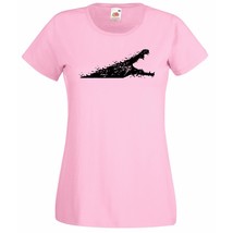 Womens T-Shirt Alligator with Open Mouth Design Crocodile Lovers TShirt - £19.82 GBP