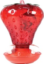 Woodlink Audubon NA5540 991010 40 oz Cap Strawberry Hummingbird Feeder, Red - $24.69
