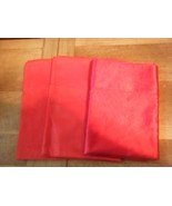 Lot of 2 Vintage John Matouk Red Satin &amp; 1 Generic Polyester King Pillow... - $30.64