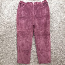 Vintage Sonoma Jean Pants Women Plus 22 W Corduroy Burgundy Stretch Casual - £21.76 GBP