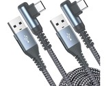 Usb C Cable Right Angle [2-Pack, 6.6Ft+6.6Ft] Type C Iphone 15 Charger N... - $18.99