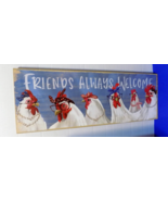 NEW Hens Chickens Country Wall Art Home Farmhouse Print Friends Always W... - £28.95 GBP