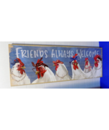 NEW Hens Chickens Country Wall Art Home Farmhouse Print Friends Always W... - $37.04