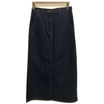 NWT Womens Size S M L Dark Blue Denim Jean Maxi Skirt A-Line Pockets - £18.33 GBP