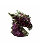 Purple Dragon Bust 2974 Backflow Cone Incense Burner 4&quot; H - $47.37 CAD