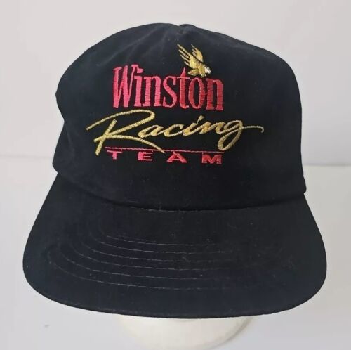 Winston Racing Team Vintage Black Velvet Snapback Hat Cap - $14.80